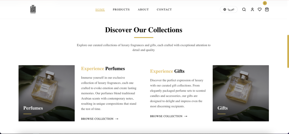 Alherz Perfume - Advanced E-commerce Platform with CMS - Thumbnail 4